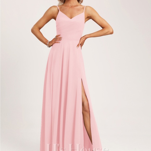 JJs House | Dresses | Jjs House Aline Vneck Floor Length Chiffon Dress ...